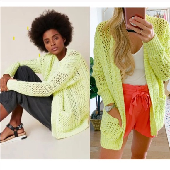 Anthropologie Sweaters - Anthropology | lime yellow sweater NWT xs/s